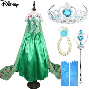 Disney Zamrznjene Carinski Moda Dekleta, Otroci, Oblačila, Ana Elsa Obleko Dekle Otroka Elza Obleke Za Otroke Princesa Vestidos Infantis