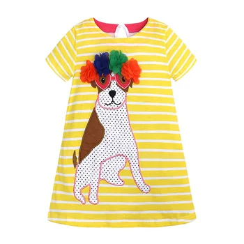 Baby Dekleta Obleke Jeseni Otroci Obleke za Dekleta Rojstni dan Obleko Živali Tiskanja Princesa Vestiods Božič Otroci Oblačila