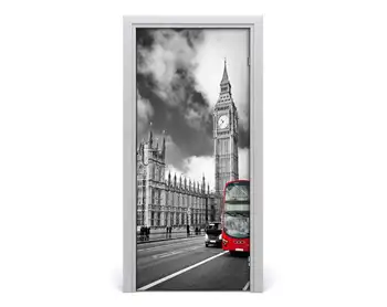 Doma Dekor Nalepko Plakat 3D Londonski Big Ben Avtobus Ustvarjalne Vrata Nalepke Nepremočljiva Ozadje Tiskanja v slikah, Za Otroke, Soba Prilepite