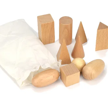 Lesena geometrijska oblika učenja matematike pripomočkov za poučevanje predšolskih otrok Montessori zgodnje izobraževanje gradniki izobraževalne igrače
