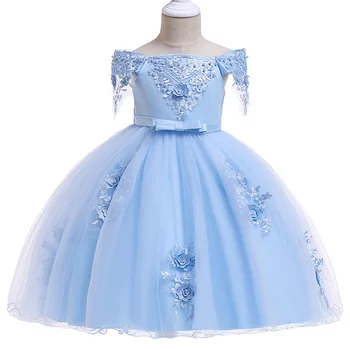 Malčka Dekleta Obleko Otroci Obleke Za Dekleta Elegantno Princesa Obleke Cvet Čipke Dekle Poročna Obleka, Kostum Za Otroke Vestidos