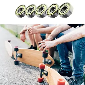 10 kos Skateboard Skuter Žogo Valjčnih Ležajev Skate Ležaji Koles Skuter Deli in Oprema za Globoko Groove Kroglični Ležaji