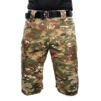 Vojaško Taktično Hlače Moški Prikrivanje SWAT Kratke Hlače Mens Multi-žep Priložnostne Cargo kratke Hlače Moški Oblačila Camo Vojske Usposabljanja
