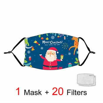 Božič Maske za enkratno uporabo Visoko Kakovostnega Bombaža Masko Za Božično zabavo za Odrasle Stroj Varnost Tkanine Masko za Santa Božič