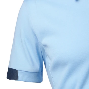 Polo Majica Polo Moški Men 2020 Mozaik beloprsi Singl Mens Polo Majica Kratek Rokav znižuj Ovratnik Slim Fit Camisas Polo XXL