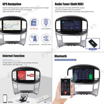 360 Kamere Android 10 sistem Multimedijski Predvajalnik Za Hyundai H1 2016-2019 GPS Navigacija Radio Stereo IPS, Zaslon na Dotik, Vodja Enote