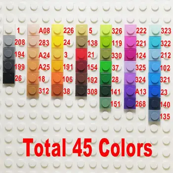 No. 222 Svetlo rdeče Izobraževalne Gradnja Igrače, Plastične Majhne Stavbe Opeke Pribor 1X1 Ploščo Bloki Pixel Art Za Odrasle