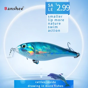 Banshee 5 cm 4.9 g Volfram masa Vrh sistema ribolov vab pisanec crankbait ščuka wobblers kakovosti ribištvu tackle vabe za ribolov