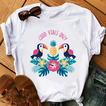 2020 vroče prodaje smešno tshirts ženske Tropskih Toucan Igrajo košarko ptica print majica s kratkimi rokavi ženske harajuku majica kawaii oblačila vrhovi