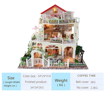 Lesene DIY 13845 Hiša Miniaturne Obrti Doma Okraski za Božično Darilo Model Igrače Za Večno Luč Lutke Mini Stavbe