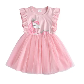 DXTON Samorog Dekleta Obleko Poletje Otroci Oblačila Cartoon Živali Princesa Stranka Kostum 2020 Malčka Oblačenja Za Dekleta Obleke