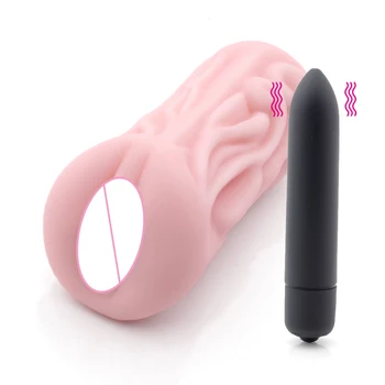 Realno Muco Moški Mastubator Silikonski Zrakoplova Pokal Pravi Vagina Vibrator Tesen Vagine Odraslih Izdelek Intimnih Spolnih Igrač za Moške