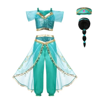 Jasmina Princesa Obleko Gor, Obleke Za Dekle, Otroci Poletje Perzijski princess Cosplay Fancy Stranka Obleko Stopnji uspešnosti Oblačila