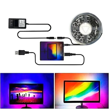 1M~ 5 M, USB WS2812 WS2812B LED Trak svetlobe Namizni RAČUNALNIK Zaslon HDTV/TV Monitor Ozadja osvetlitev ws2812 Pixel