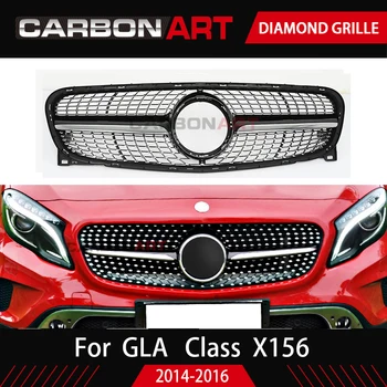 GLA X156 sprednji odbijač rešetka za Mercede Diamanta Črna ABS avto zamenjava sprednji očesa žar auto žar-2018