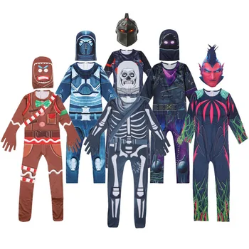 Halloween Kostumi za Otroke Krokar Ninjago Cosplay Kostumi, Igra Vlogo Bitki Royale Stranka Karneval Oblačila Lobanje Policist Oblačila