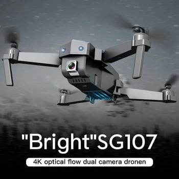 Wifi RC Brnenje 4K 1080P HD, Dual Camera Dron Optičnega Pretoka Zraka Zložljive Quadcopter FPV brezpilotna letala z Dolgo Življenjsko dobo Igrače Za Otroke