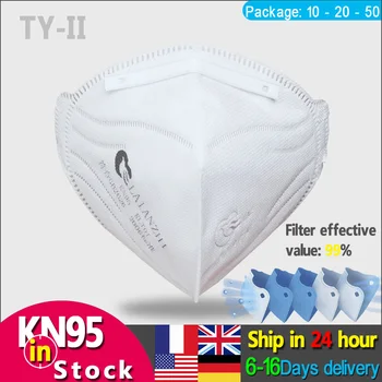 Hitra dostava LAIANZHI KLT01 CE FFP2 KN95 masko 4 10 20 kos hygie za enkratno uporabo maske škodljivih 99% 5 plast higieno masko filter