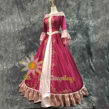 Brezplačna Dostava Moda Princesa Rdeče Cosplay Kostum Belle Oblačenja & Plašč Za Ženske Halloween Kostumi