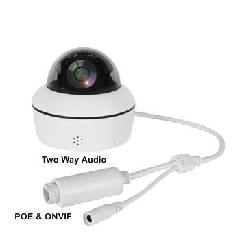 5MP Mini IP PTZ Kamere dvosmerni Audio CCTV Varnosti Ir Pan Nagib 4xZoom IP POE Kamera Vgrajen Mikrofon 30 M IR CCTV Kamere