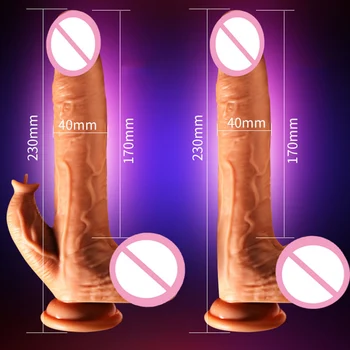 Samodejno Teleskopsko Realističen Dildo Kože Dildo G Spot Z Vibriranjem Jezika Ženski Penis, Dildo, Vibrator Rabbit Sex Igrača Za Ženske