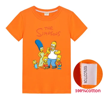 The Simpsons T-majice Otroci Oblačila Baby T Srajce Smešno Fantje TShirts Kitajski Natisnjeni Otroci Tees Moška Oblačila Dekleta Vrhovi Tees