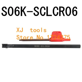 S06K-SCLCR06/S06K-SCLCL06,6 mm*100 dolgočasno bar notranji stružni vijak zaklenjena mini orodje, stružnica držalo za CCMT 060204 vložki