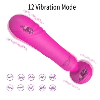 Silikonski AV Palico vibrator sex igrače za žensko, Dvojne vibracije čarobno palico ženski G-Spot massager Dildo vibratorji za ženske