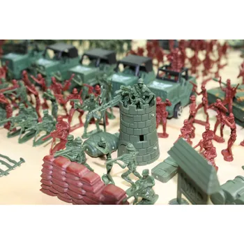 Besegad 307pcs Plastičnih Vojsko Moških figuric bojno Skupino Vojaških Vojak Playset z Vojsko osnovni Model Igrače Oprema