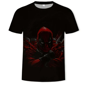 Poletje moda, moška T-shirt 3D deadpool natisnjeni priložnostne T-shirt lep moška oblačila Azijskih velikost S-6XL moška T-shirt majica