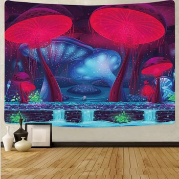 Trippy gob tapiserija steno tkanine tapiz tela velike stene krpo, dnevna soba ozadju psihedelični odejo
