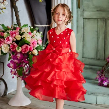 Dekleta Princesa Cvetje Žogo Obleke Princesa Obleko Otroci Oblačila Dekleta Torto Formalnih Obleke Za Poroke Tutu Stranka Obleko Večer