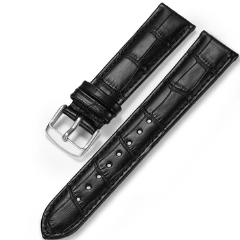 IStrap Watchband 12 mm do 18 mm Mehka Tele Pravega Usnja Watch Trak Aligator Zrn jermenčki za Tissot Seiko