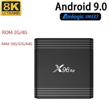 X96 Zraka Android Omrežja TV Box S905x3 Android 9.0 Dual Band WiFi Z Bluetooth 8K HD Tvbox Wifi, TV SPREJEMNIK