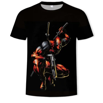 Poletje moda, moška T-shirt 3D deadpool natisnjeni priložnostne T-shirt lep moška oblačila Azijskih velikost S-6XL moška T-shirt majica
