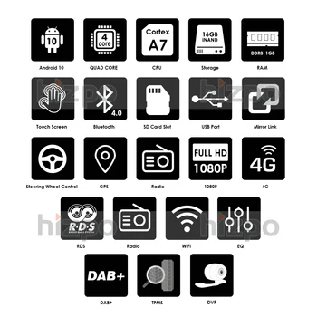 Dve Din Avto Multimedia Player Android 10 Avto Radio Skoda/Seat/Vw/VW/Passat b7/POLO/GOLF 5 6 DVD GPS 4 Jedra IPS USB