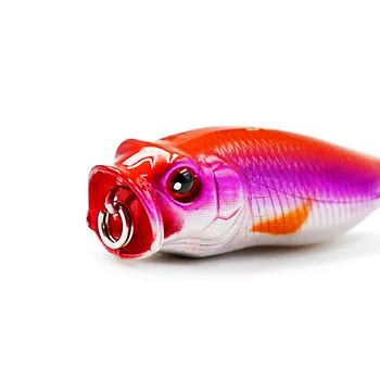 Noeby 9146 Fishing Lure Hitting Vodo Energično za Bas Popper, Plavajoče Vabe Mini Težko Živo 3D Oči