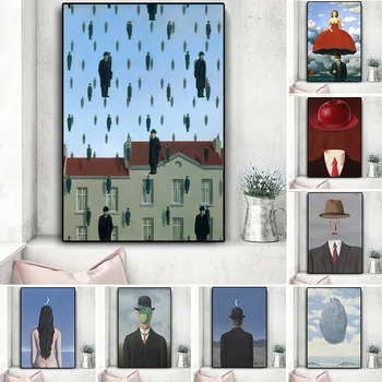 Rene Magritte Platno Slikarstvo Nadrealizma Klasičnih Umetnine, Razmnoževanje, Tiskanje Plakatov in Cuadros Stenskih slikah, za dnevno Sobo