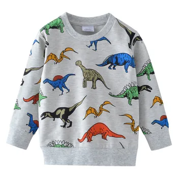 Skoki metrov Otroci dinozavri sweatshirts bombaž pozimi, jeseni baby fantje dekleta t srajce vseh tiskanih živali majice s kratkimi rokavi za fanta fant