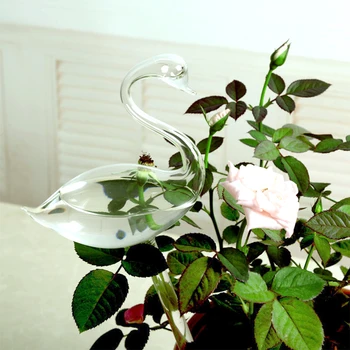 Stekla Self Zalivanje, Namakanje Spike Rastlin Cvet Sprinkler Kapljično naprava-Labod