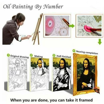 DIY Barvanje Paint Z Številkami 50x100CM Abstraktne Slike, Dnevna Soba, Barvanje S Številko Modularni Risanje Na Platno Wall Art