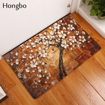 Hongbo 3D Tiskanje Drevo Anti-Slip Preprogo Vrata Mat preproga na Prostem, Kuhinja, Dnevna soba Talna Obloga Preprogo 40cmx60cm