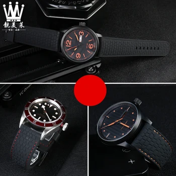 Silikonski watchband za Državljana M-eitu T-imex S-eiko Vodotesno gume Watch trak iz Gume Zapestnica za Moške Dodatki za 20 mm 22 mm