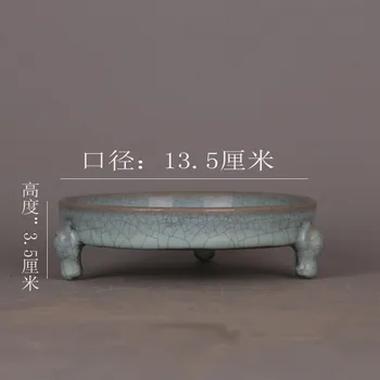 Jingdezhen starinsko porcelana (pesem Ru peči Tianqing glaze tri stopala pranje) folk zbirka dekoracijo