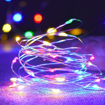 10M sončne LED Niz Lahka, vodoodporna LED Bakrene Žice Niz Počitnice na Prostem Pravljice Lučke Za Božično zabavo, Poroko Dekoracijo