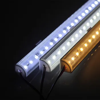 2PCS 50 CM LED Bar Svetlobe 5730 5630 Aluminum LED Toga Trak Svetlobe, L oblike za steno kotiček Kuhinja pod kabinet Svetlobe