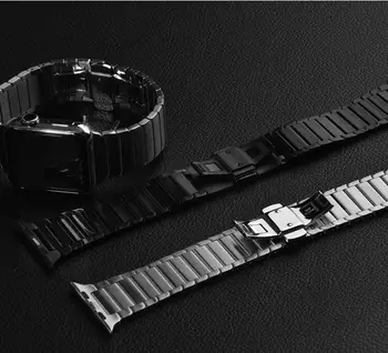 Serija 6/5/4/3/2/1 316L watch band trakovi kovinski Za 40/38 Apple watch band SE iz nerjavečega jekla povezavo zapestnica 42/44 metulj zanke