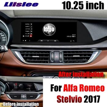 Za Alfa Romeo Stelvio 2017 2018 LiisLee Avto Večpredstavnostna 10.25 inch Android, GPS, WIFI, Avdio Stereo Radio-Navigacijski sistem VODENJA NAVI ZEMLJEVID