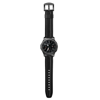 Pravega Usnja Trak Za Samsung Galaxy watch 46mm Band Watchband za Samsung Prestavi S3 Classic/Obmejni zapestnica 22 mm