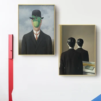 Rene Magritte Platno Slikarstvo Nadrealizma Klasičnih Umetnine, Razmnoževanje, Tiskanje Plakatov in Cuadros Stenskih slikah, za dnevno Sobo